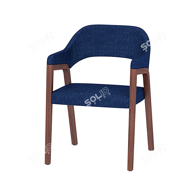 Modern Olive Chair: Stylish & Functional 3D model image 4