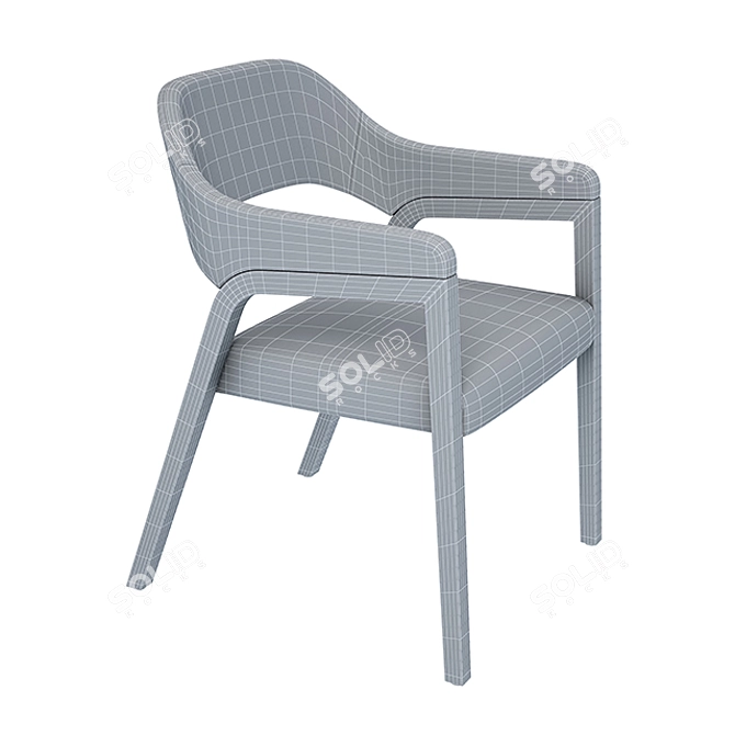 Modern Olive Chair: Stylish & Functional 3D model image 5