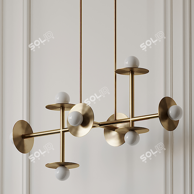 Modern Elegance: Nodes 8 Light Linear Suspension 3D model image 1