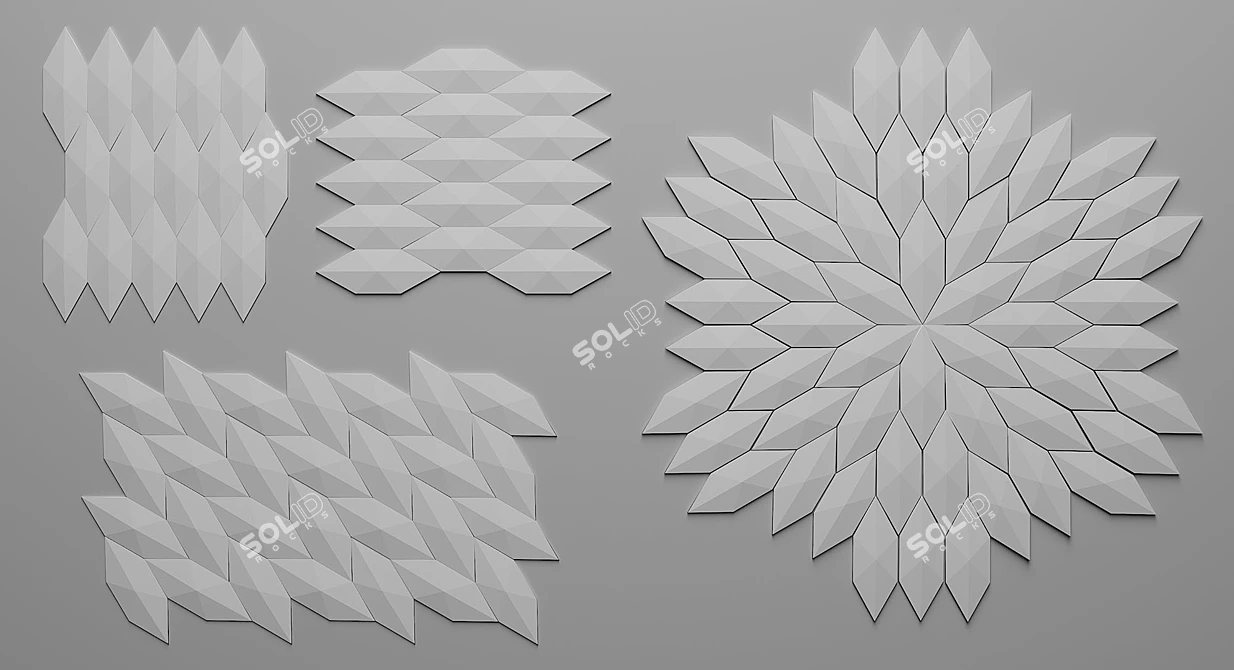 3D Wall Tiles by ASHOME #1: Stylish and Versatile 3D model image 3