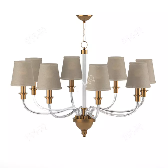 Elegance in Light: Vivien Chandelier 3D model image 1