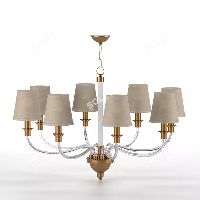 Elegance in Light: Vivien Chandelier 3D model image 3