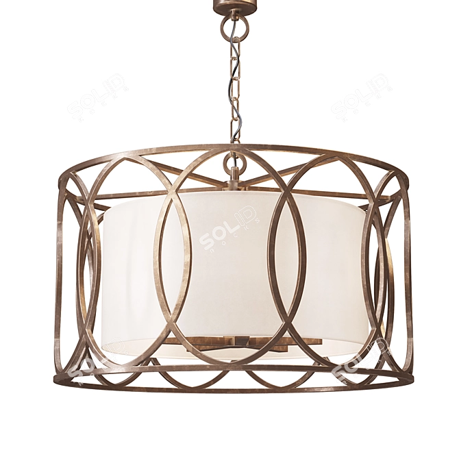 Elegant Sausalito Chandelier 3D model image 1