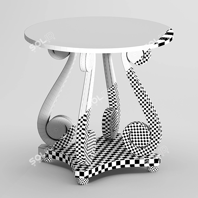 Elegant Geometric Table 3D model image 2