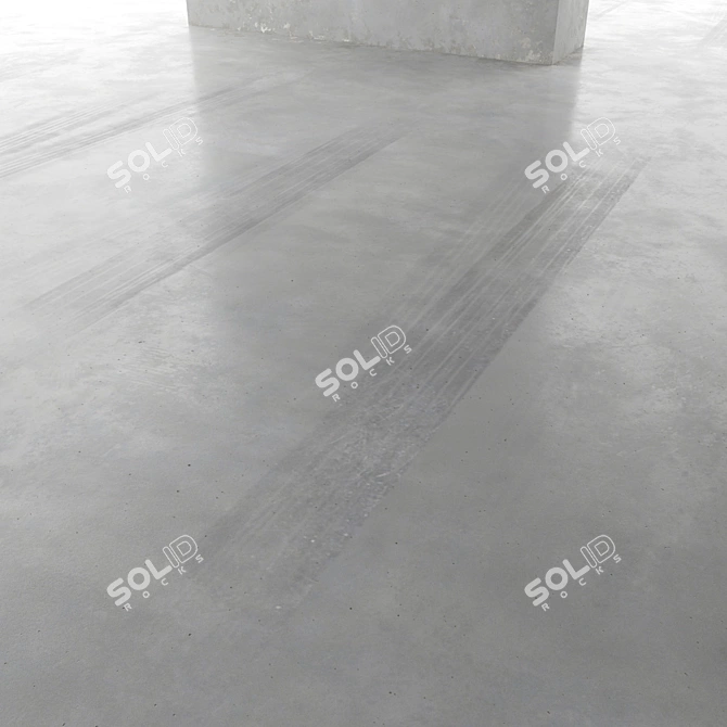 Parking Concrete Floor: High-Quality Material & Textures 3D model image 1