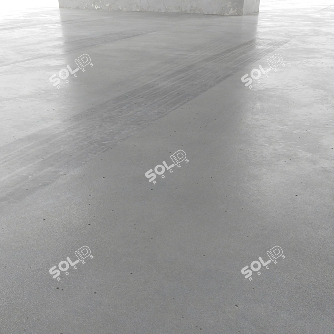 Parking Concrete Floor: High-Quality Material & Textures 3D model image 3