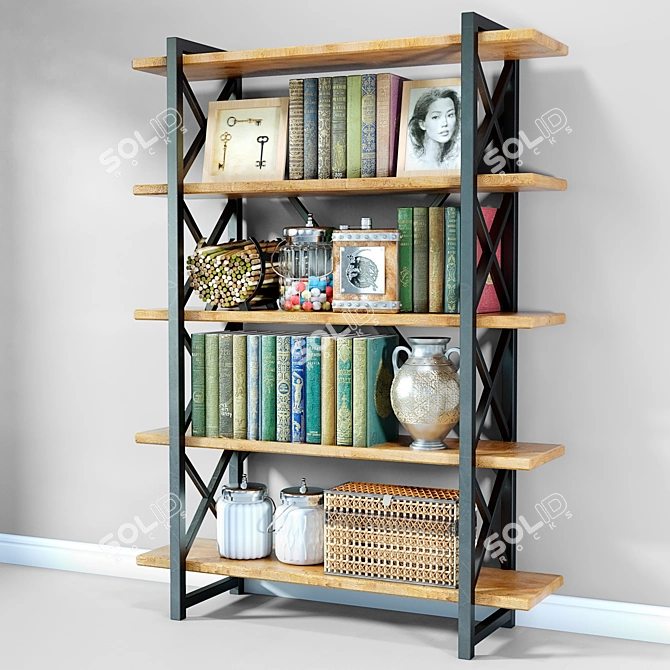 DecorShelf: Modern Open Cabinet 3D model image 1