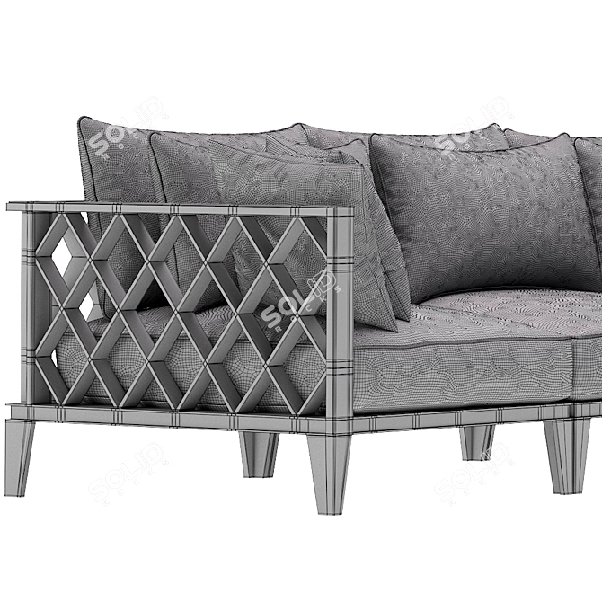 Ocean Club Sofa: Elegant and Versatile 3D model image 5