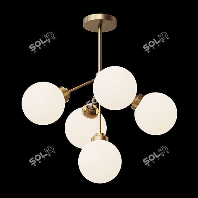 Modern Glass Sphere Pendant Lamp - Lampaton SIENNA 3D model image 2