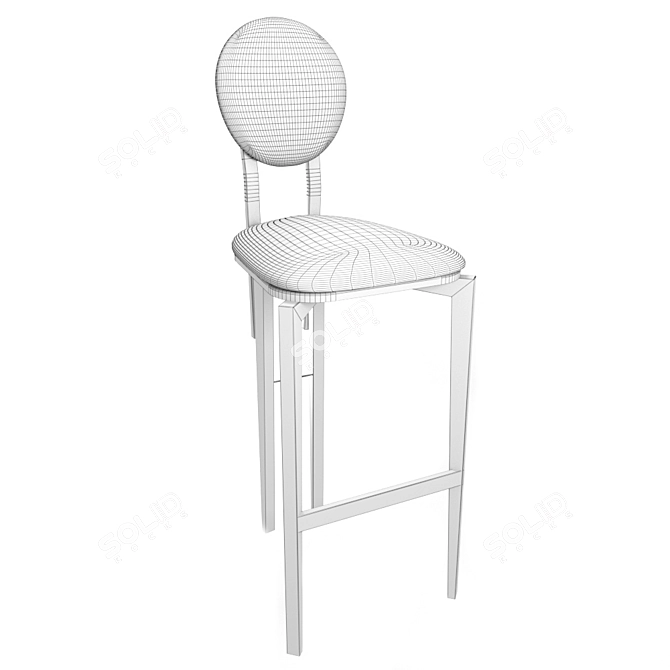 Circus Bar Stool: Ergonomic Design 3D model image 3