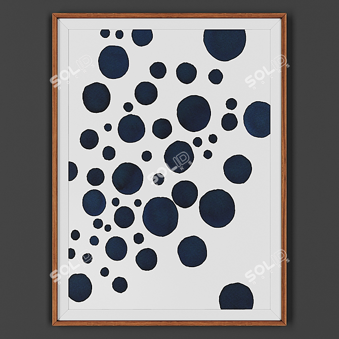 Wooden Frame Artwork 3D model image 1