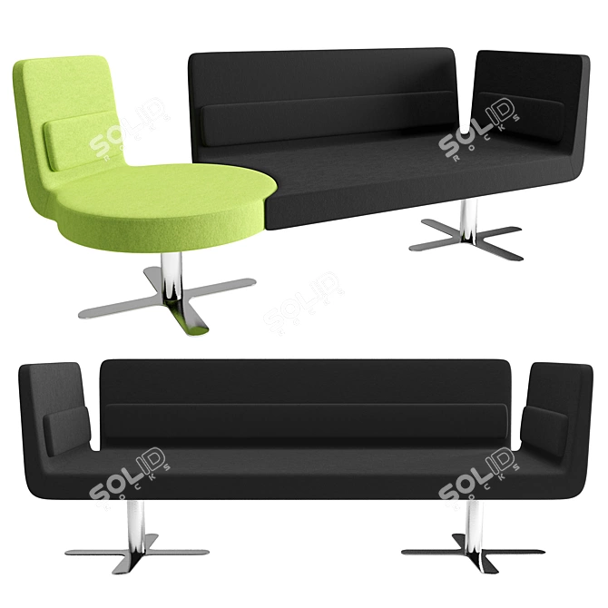 Amadeo Kinetic Sofa - Modern Furniture from mminterier 3D model image 1