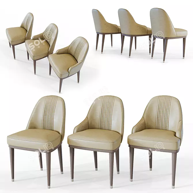 Cipriani Cocoon Chairs: Sleek & Stylish Seating 3D model image 1