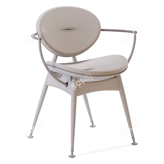 Modern Circle Chair: 3Dmax Model for Vray and Corona Render 3D model image 4