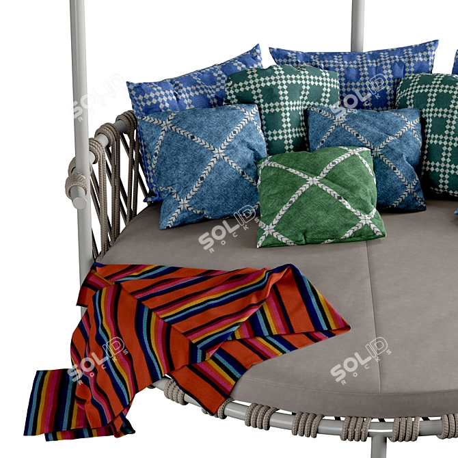 Trampoline Sofa: Relaxation Island for Outdoor Spaces 3D model image 4