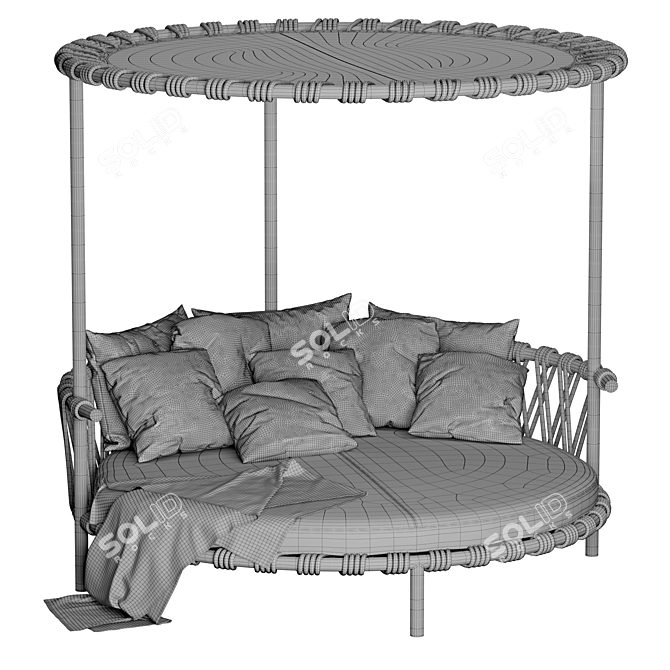 Trampoline Sofa: Relaxation Island for Outdoor Spaces 3D model image 5
