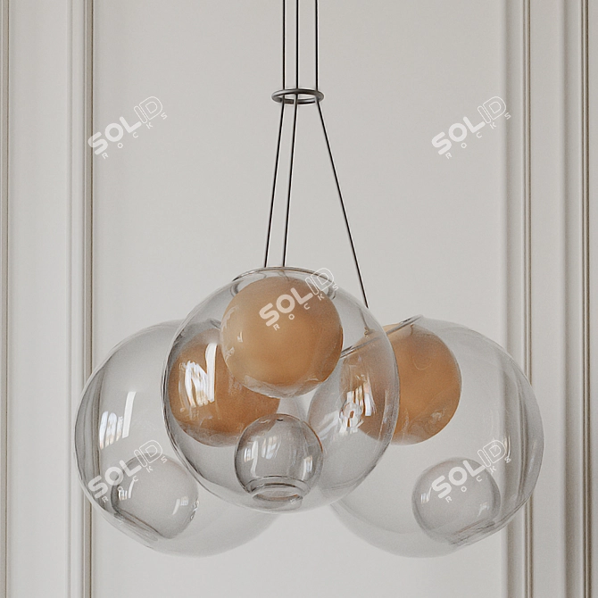 Clustered Brilliance Pendant 3D model image 1