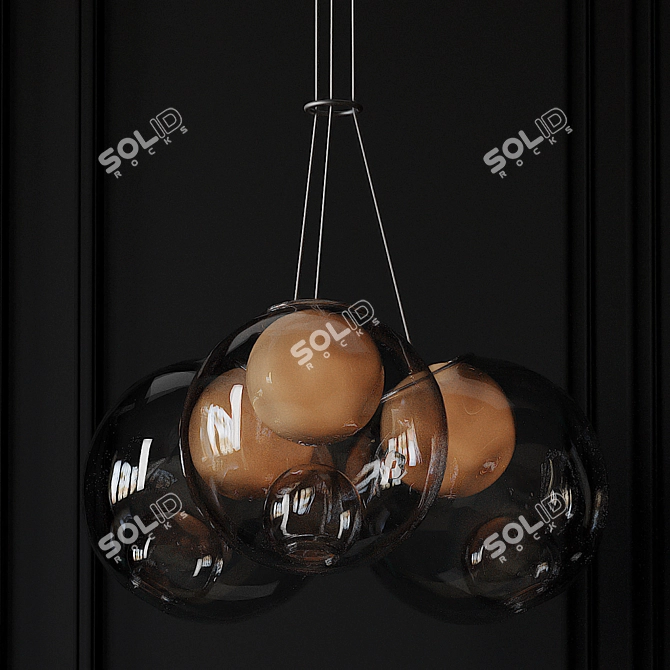 Clustered Brilliance Pendant 3D model image 2