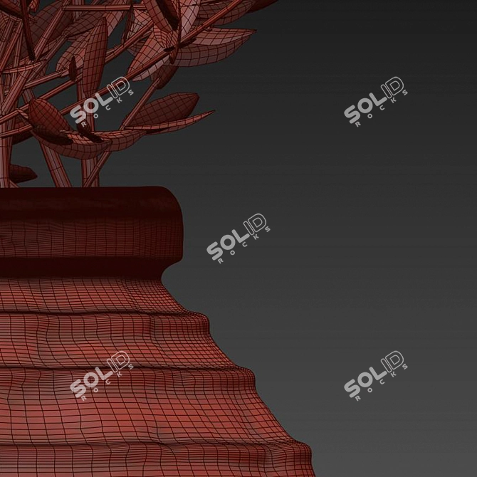 PBR-friendly Olive Vase 3D model image 3