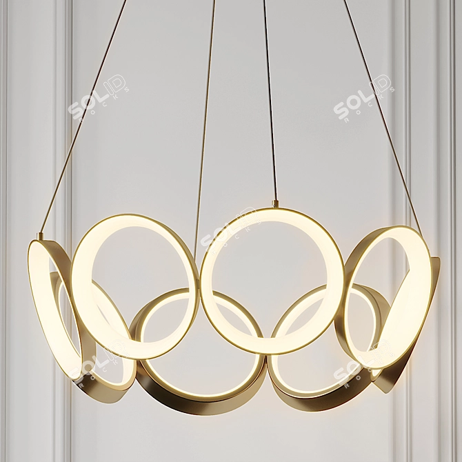 Elegant Oros LED Chandelier: Timeless Beauty 3D model image 2