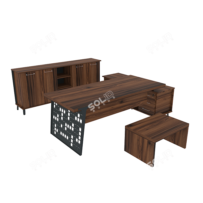 Zenon Executive Table Set 3D model image 1