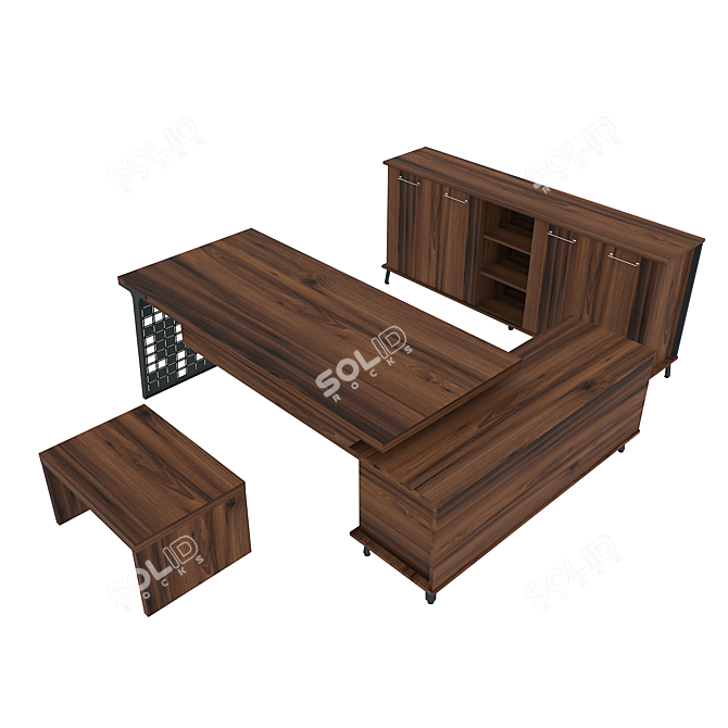 Zenon Executive Table Set 3D model image 2