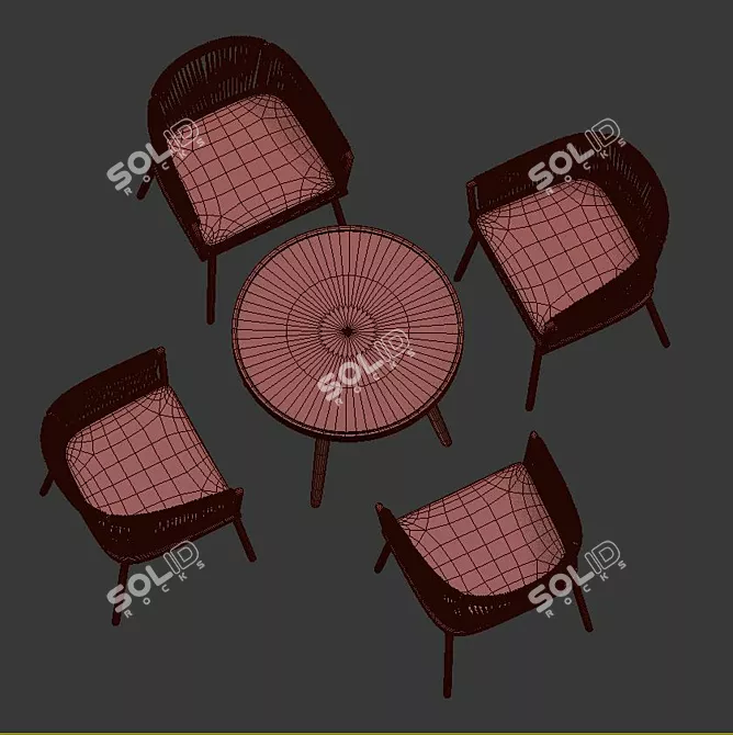 4union Dining Set: Elegant and Functional 3D model image 2