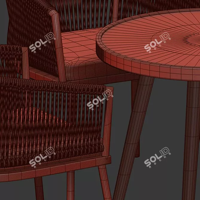 4union Dining Set: Elegant and Functional 3D model image 3