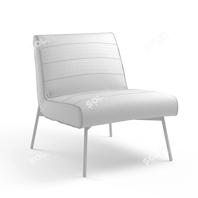 Retro Chic Armchair - La Redoute Rafa 3D model image 9