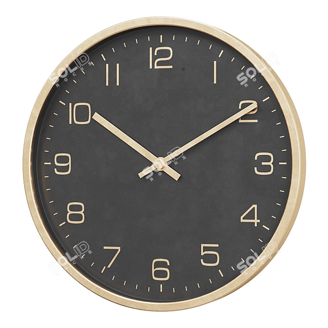 Modern Wall Clock in 300mm Diameter 3D model image 4