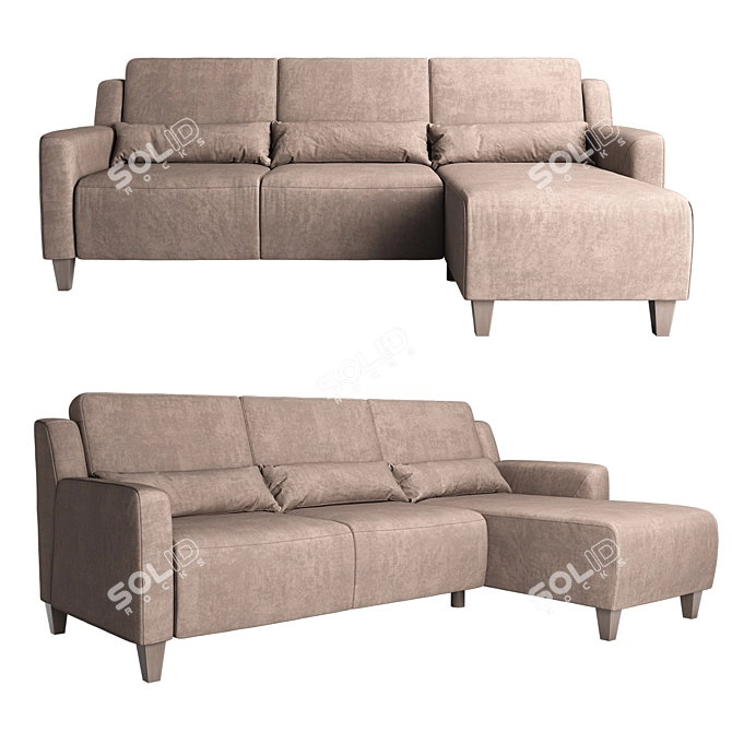 Elegant Comfort: Cabo Sofa 3D model image 2