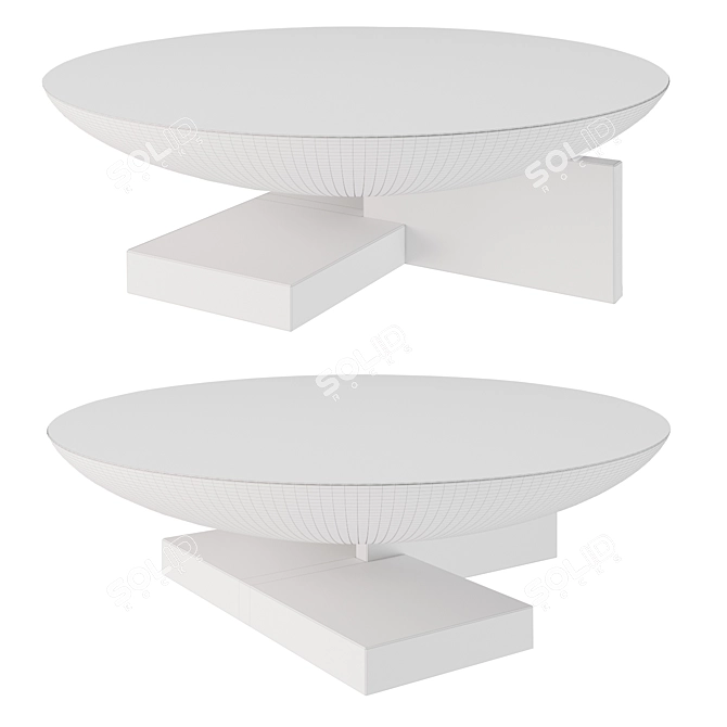 Elegant Vestale Cocktail Table 3D model image 2