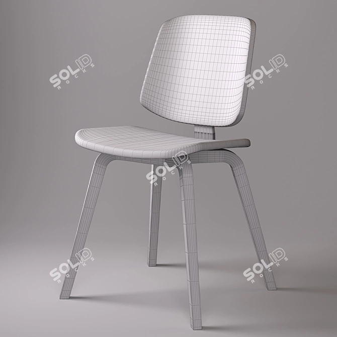 Scandinavian Elegance: Aarhus Chair 3D model image 2