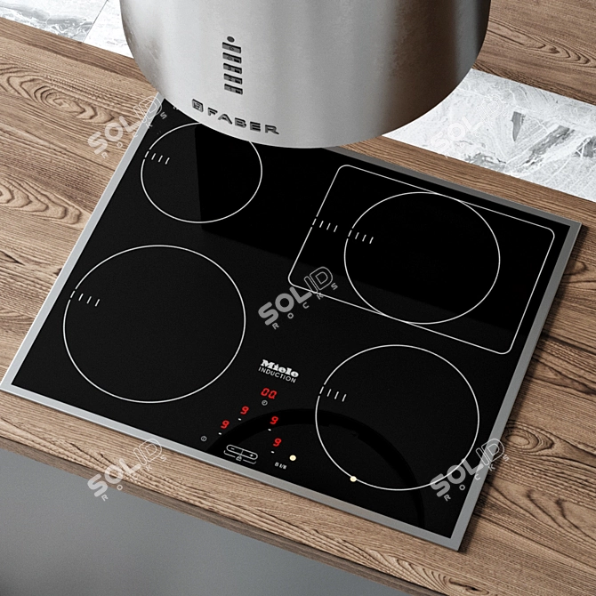 Elegant Kitchen Duo: Blanco Sink & Miele Oven 3D model image 3