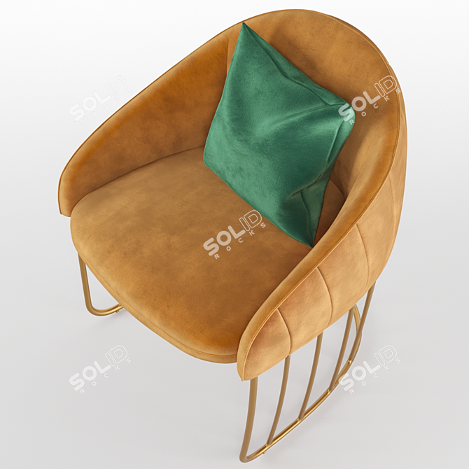 Elegant Tonella Lounge Chair 3D model image 2