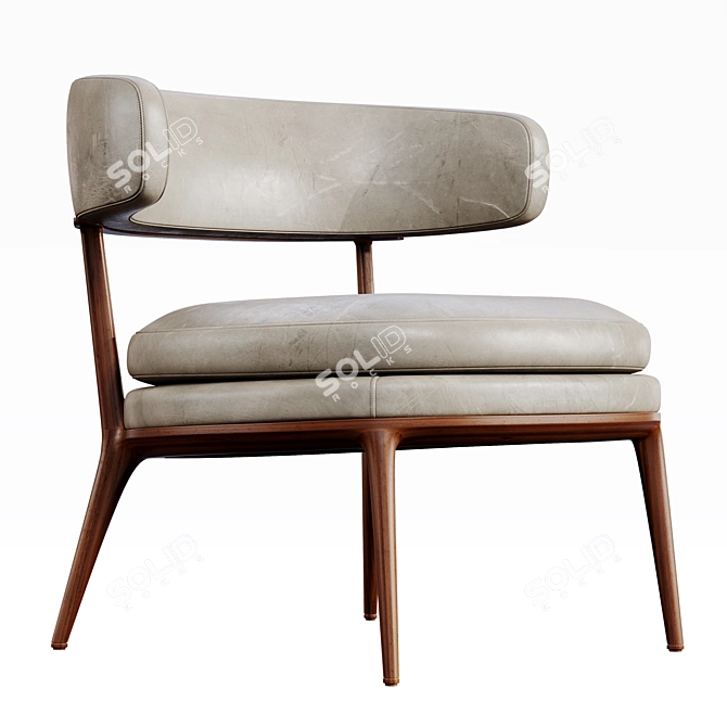 Maxalto Caratos Armchair: High-Quality, Detailed Design 3D model image 1