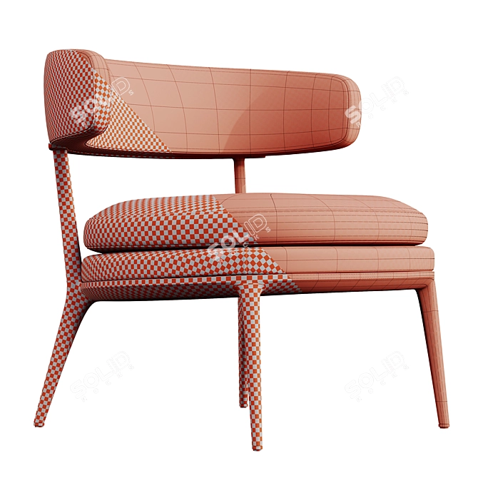 Maxalto Caratos Armchair: High-Quality, Detailed Design 3D model image 5