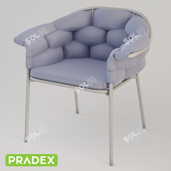 Pradex Eleanor Chair: Stylish Outdoor Seating 3D model image 3