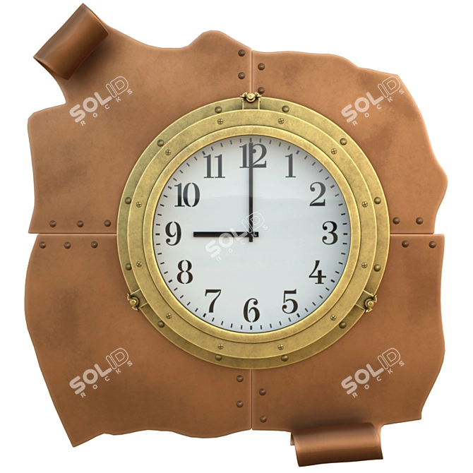 Modern Minimalist Wall Clock 3D model image 1