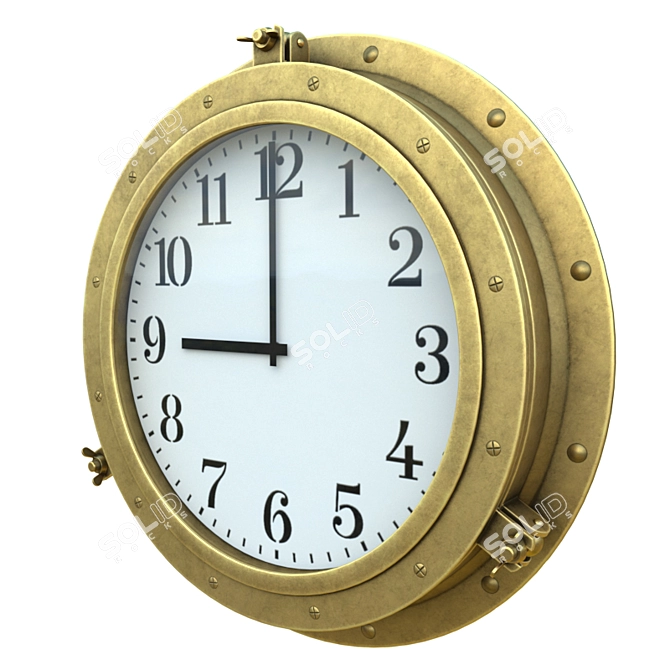 Modern Minimalist Wall Clock 3D model image 3