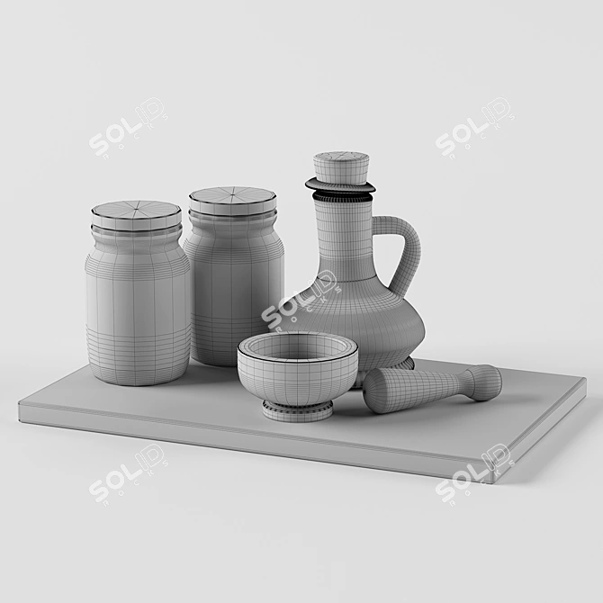 Kitchen Decor Set 3D model image 2