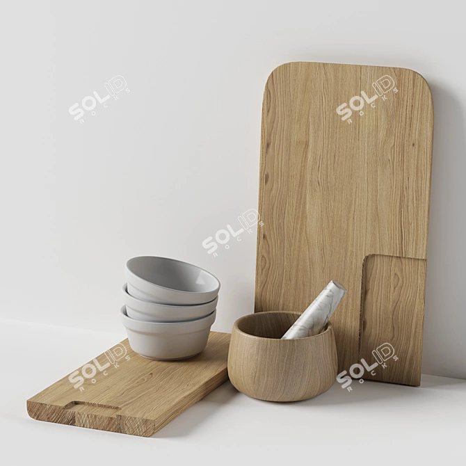 Elegant Kitchen Decor 3D model image 1