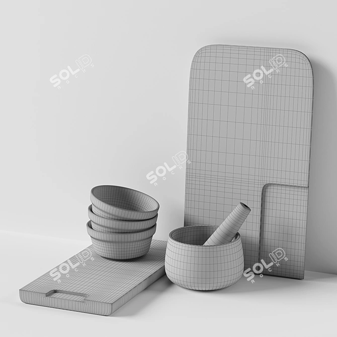 Elegant Kitchen Decor 3D model image 2