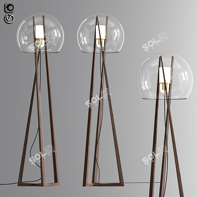 Sleek Floor Lamp: Modern & Versatile 3D model image 1