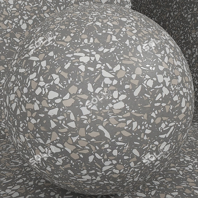 Seamless Terrazzo & Quartzite Material Set 3D model image 2