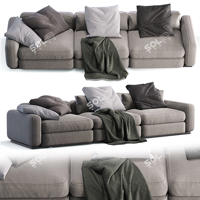 Elegant Flexform Beauty Sofa 3D model image 3