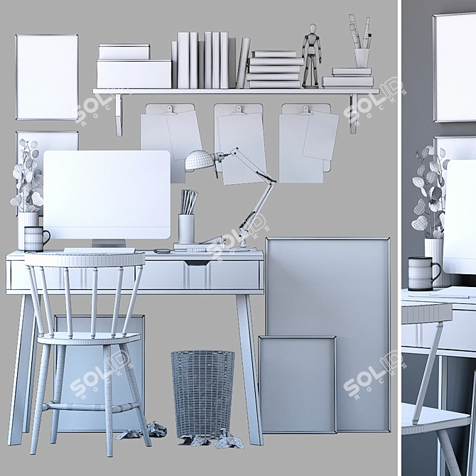 Scandi Style Decor Set 3D model image 5