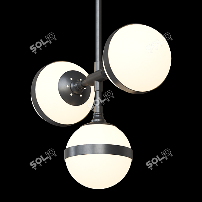 Elegant Glass Sphere Lamp 3D model image 2