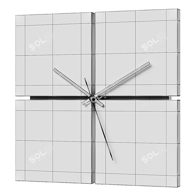 Modern Wall Clock: Sleek Design 3D model image 5