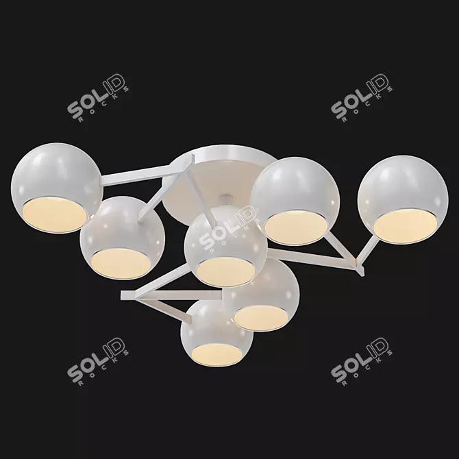 Modern White Galaxy Chandelier 3D model image 1